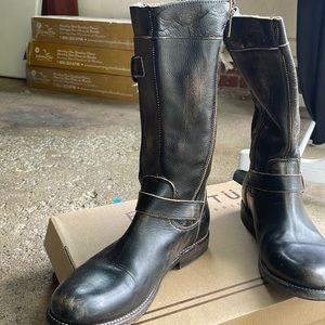 Bed Stu 9.5 moto boots distressed black